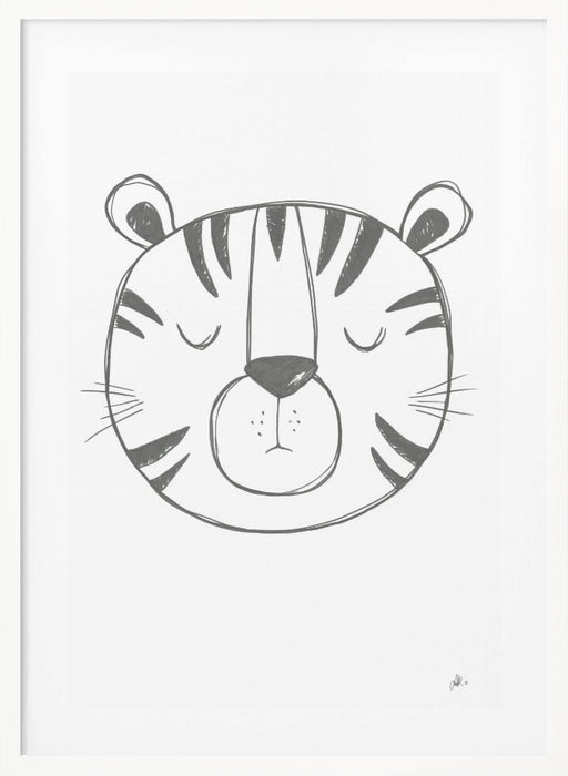 Tiger Framed Art Modern Wall Decor