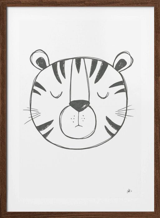 Tiger Framed Art Modern Wall Decor