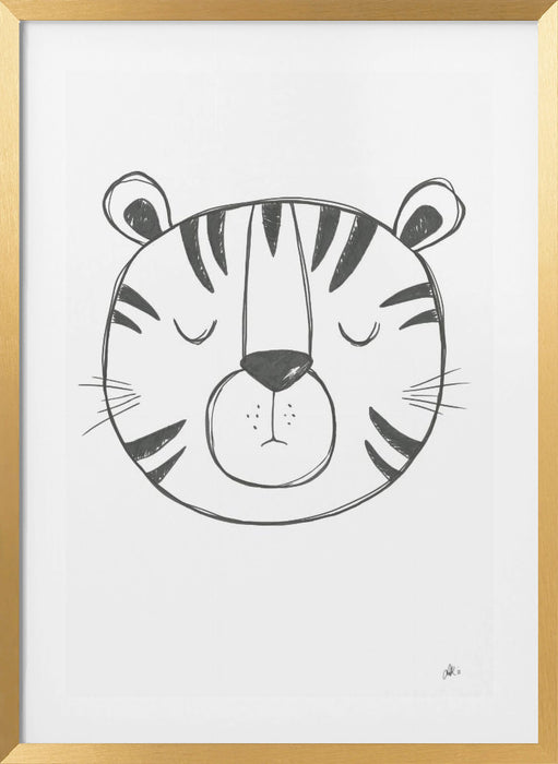 Tiger Framed Art Modern Wall Decor