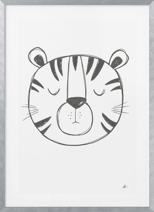 Tiger Framed Art Modern Wall Decor