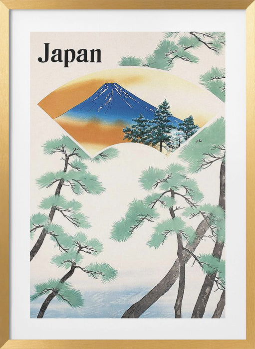 1930s Japanese Government Railways Travel Poster Framed Art Modern Wall Decor