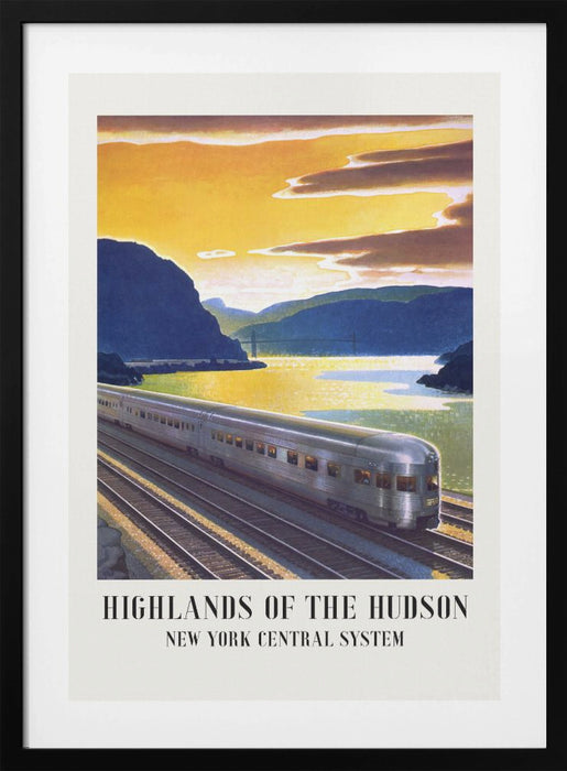 Highlands of the Hudson  New York Central System Framed Art Modern Wall Decor