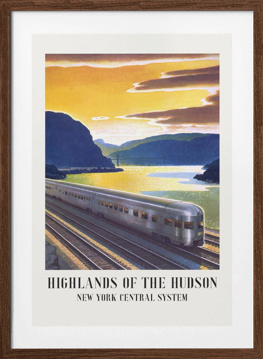 Highlands of the Hudson  New York Central System Framed Art Modern Wall Decor