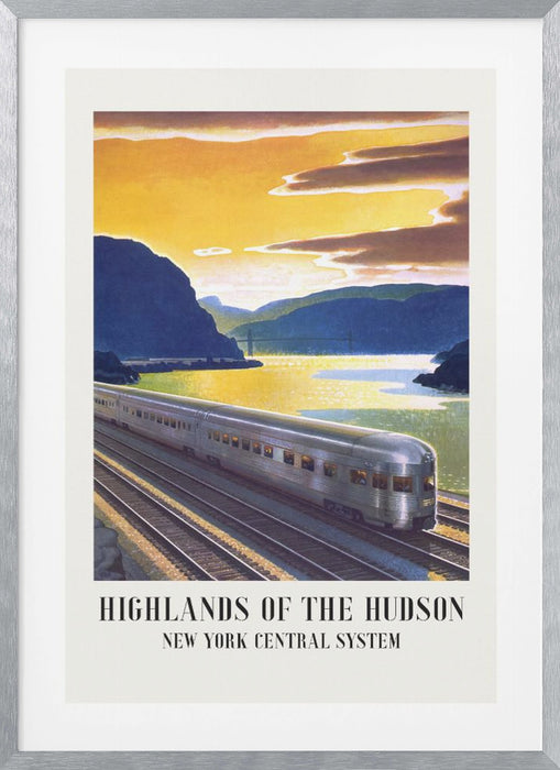 Highlands of the Hudson  New York Central System Framed Art Modern Wall Decor