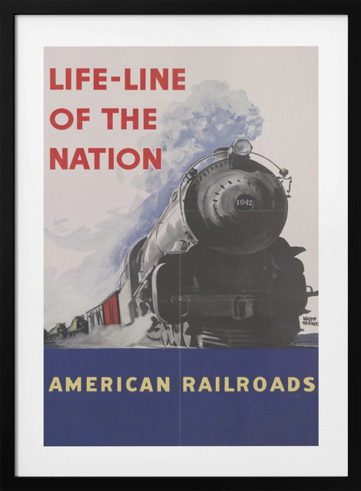 American Railroads - Life line of the nation Framed Art Modern Wall Decor