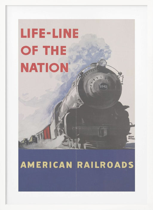 American Railroads - Life line of the nation Framed Art Modern Wall Decor