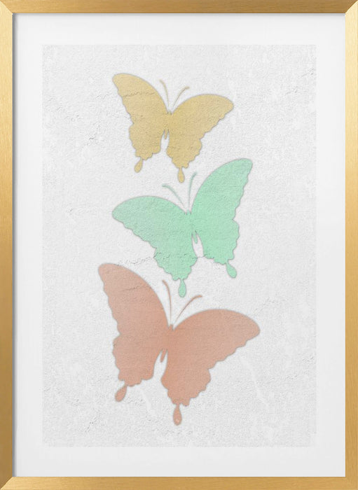 Light Butterflies Framed Art Modern Wall Decor