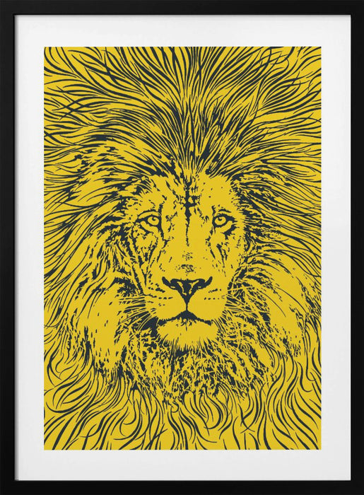 Lion Portrait – King of the Beasts Framed Art Wall Decor