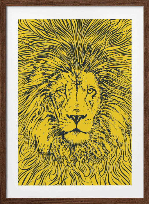 Lion Portrait – King of the Beasts Framed Art Wall Decor