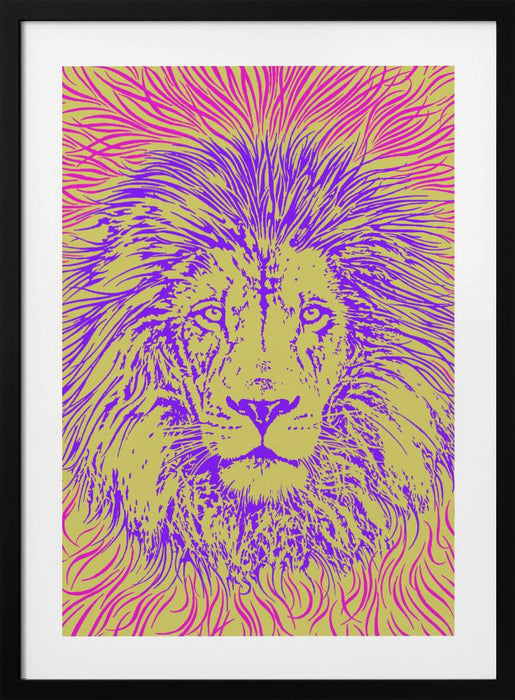 Lion Portrait – King of the Beasts Framed Art Modern Wall Decor