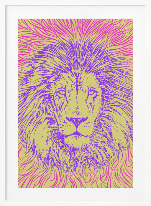 Lion Portrait – King of the Beasts Framed Art Modern Wall Decor