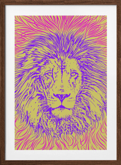 Lion Portrait – King of the Beasts Framed Art Modern Wall Decor