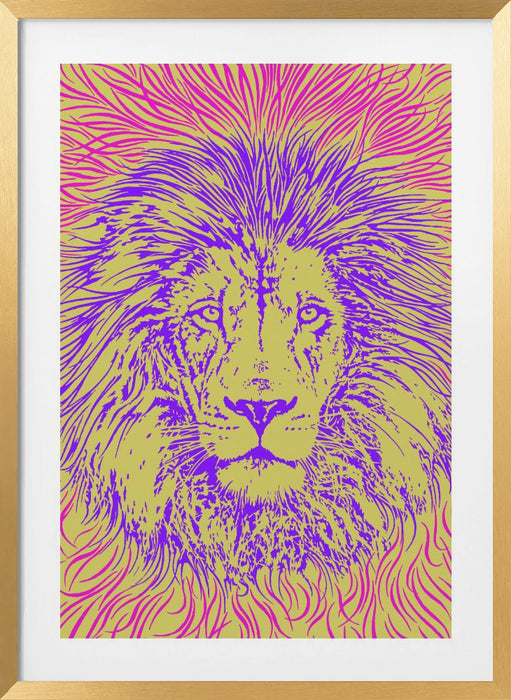 Lion Portrait – King of the Beasts Framed Art Modern Wall Decor