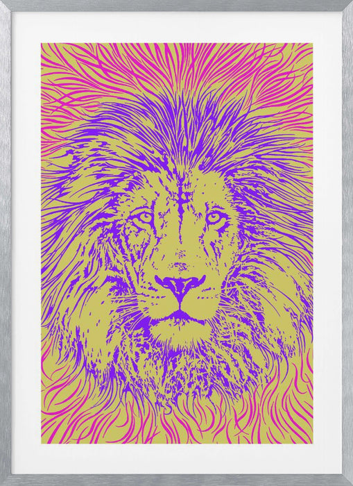 Lion Portrait – King of the Beasts Framed Art Modern Wall Decor