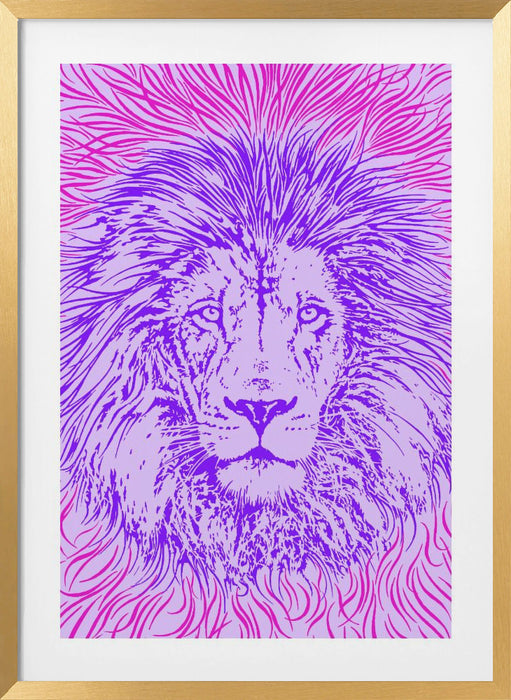 Lion Portrait – King of the Beasts Framed Art Wall Decor