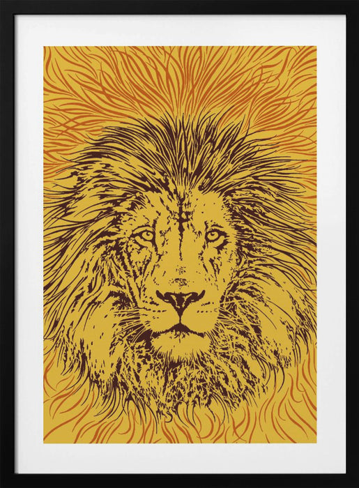 Lion Portrait – King of the Beasts Framed Art Wall Decor