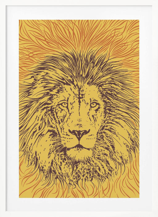 Lion Portrait – King of the Beasts Framed Art Wall Decor