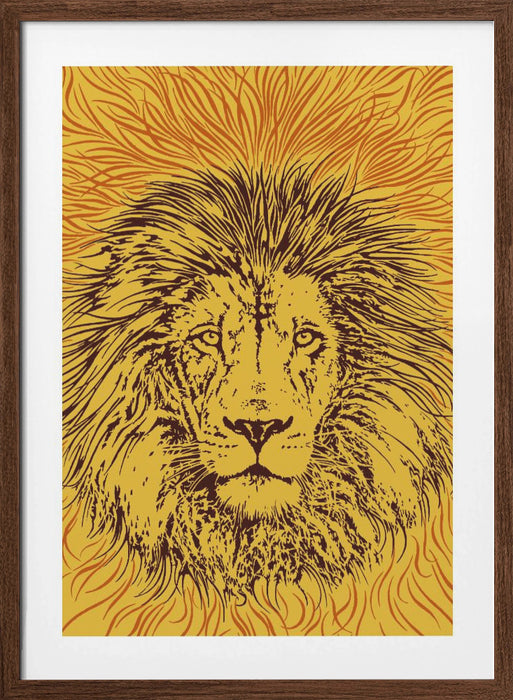 Lion Portrait – King of the Beasts Framed Art Wall Decor