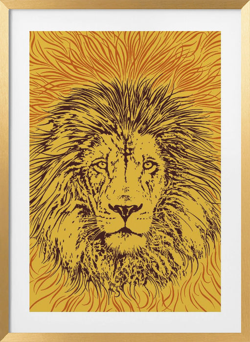 Lion Portrait – King of the Beasts Framed Art Wall Decor