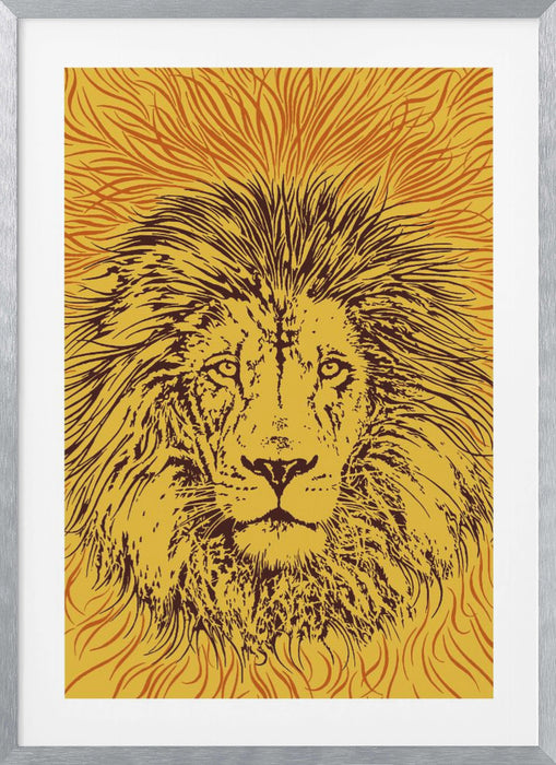 Lion Portrait – King of the Beasts Framed Art Wall Decor