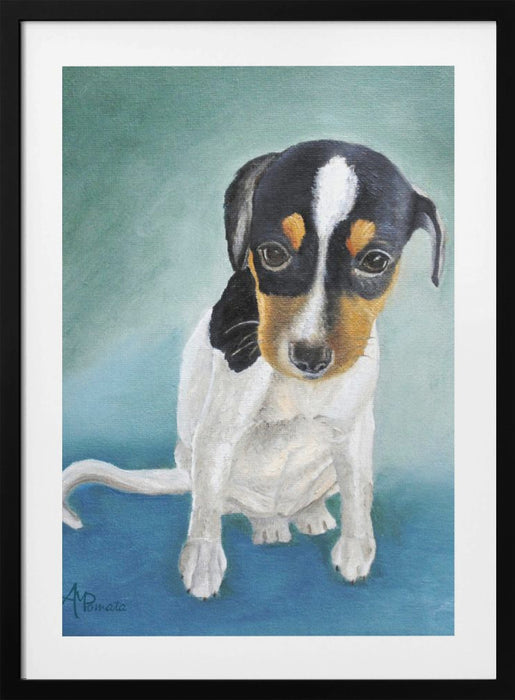 Doe Eyed Puppy Framed Art Modern Wall Decor