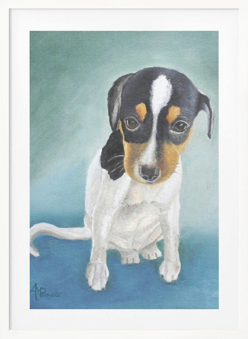 Doe Eyed Puppy Framed Art Modern Wall Decor