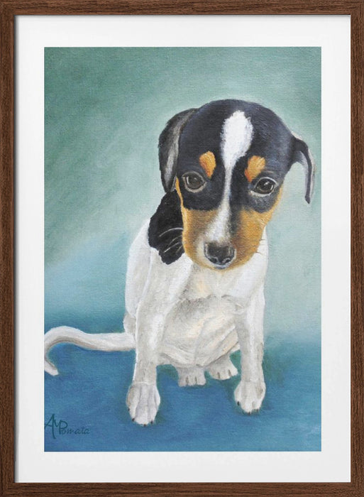 Doe Eyed Puppy Framed Art Modern Wall Decor