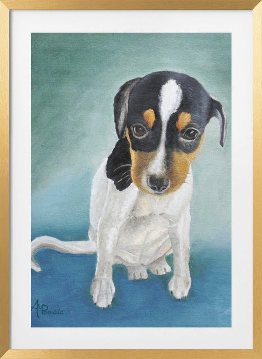 Doe Eyed Puppy Framed Art Modern Wall Decor