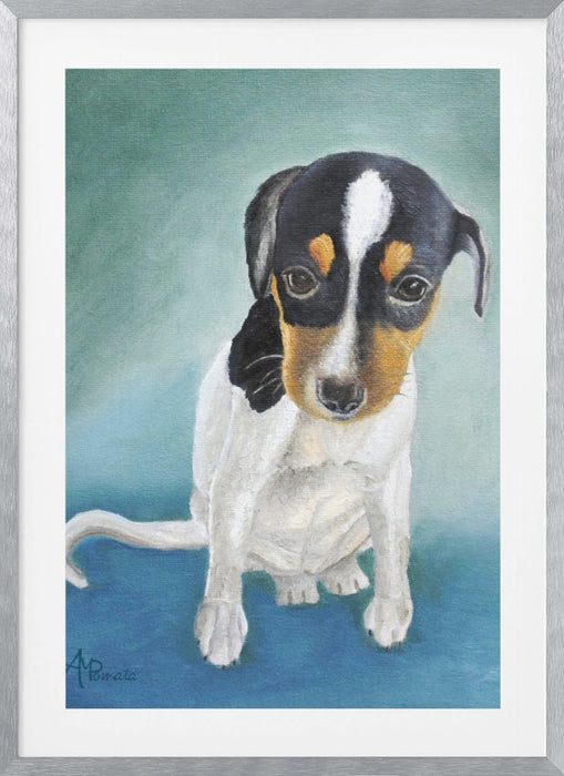 Doe Eyed Puppy Framed Art Modern Wall Decor