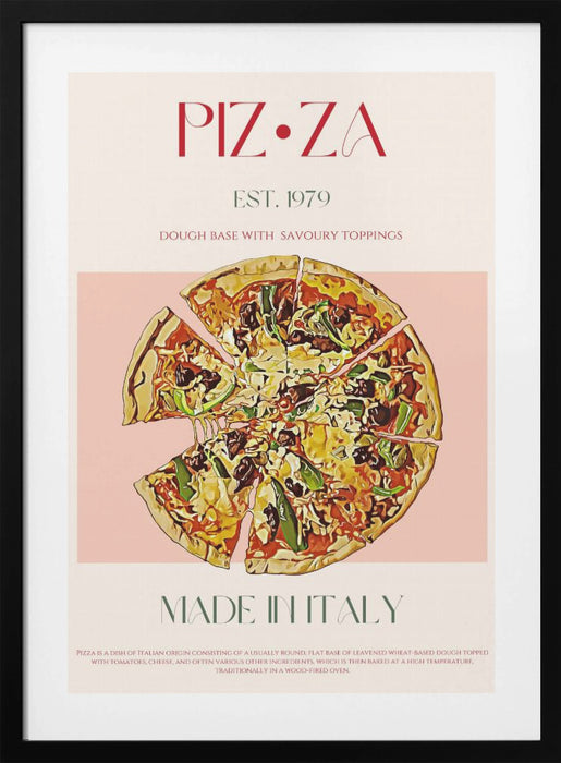 Pizza Framed Art Modern Wall Decor