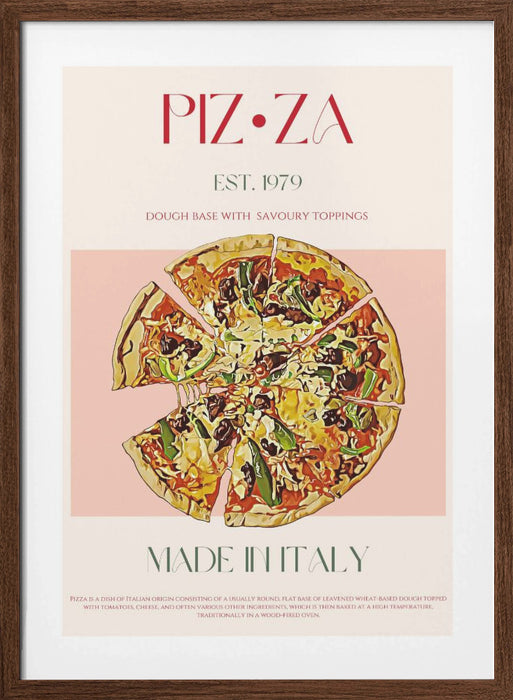 Pizza Framed Art Modern Wall Decor