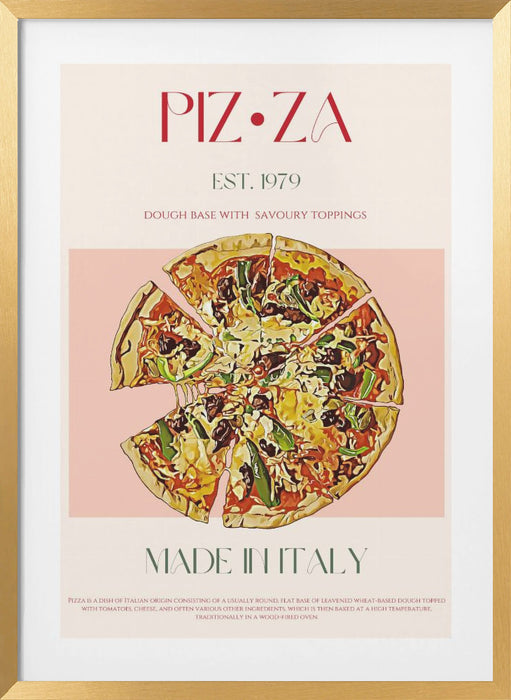 Pizza Framed Art Modern Wall Decor