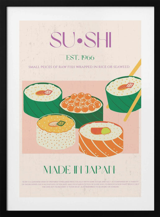 Sushi Framed Art Modern Wall Decor