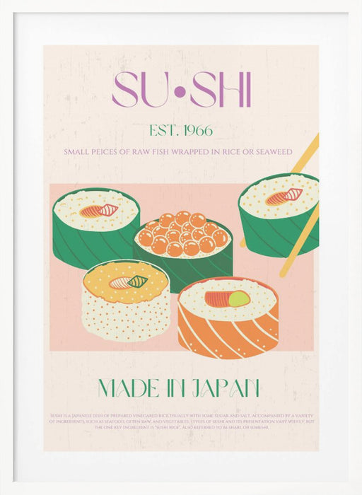 Sushi Framed Art Modern Wall Decor