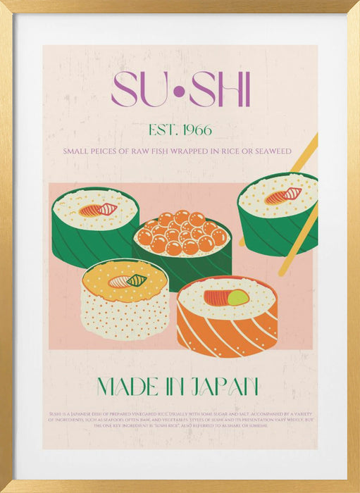 Sushi Framed Art Modern Wall Decor