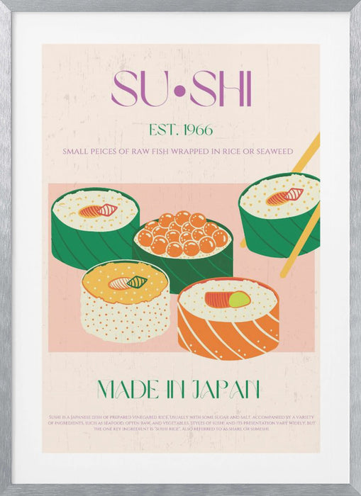 Sushi Framed Art Modern Wall Decor