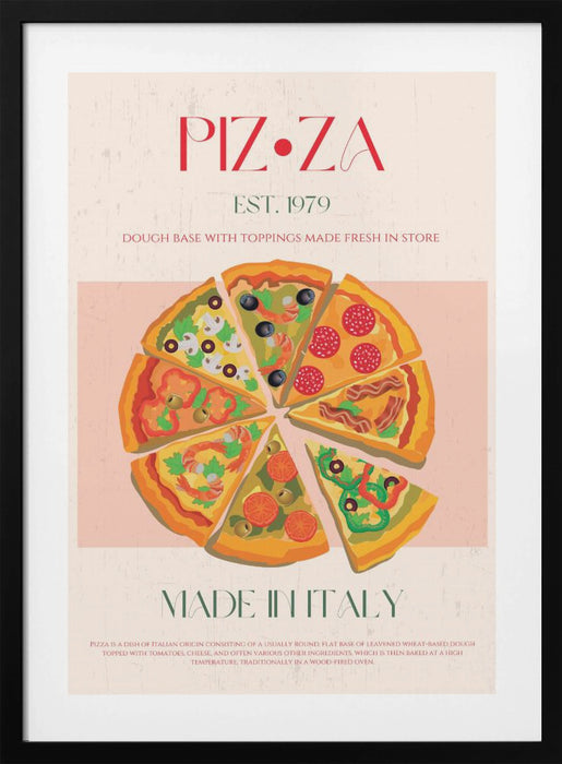 Pizza Framed Art Modern Wall Decor