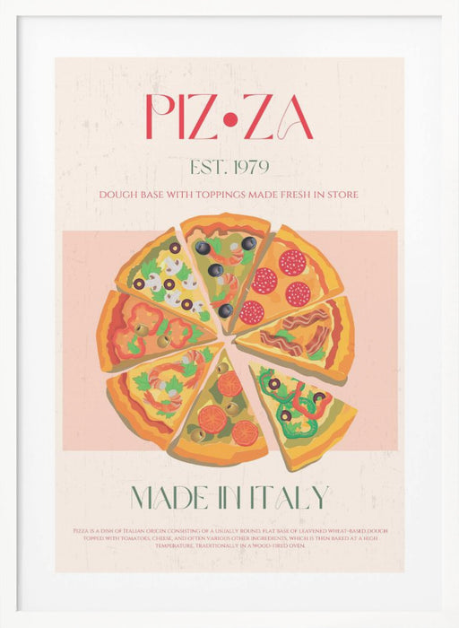 Pizza Framed Art Modern Wall Decor