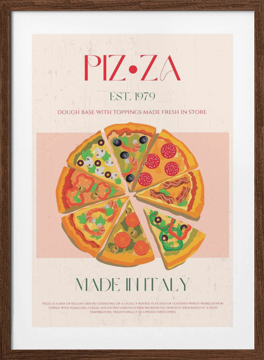 Pizza Framed Art Modern Wall Decor