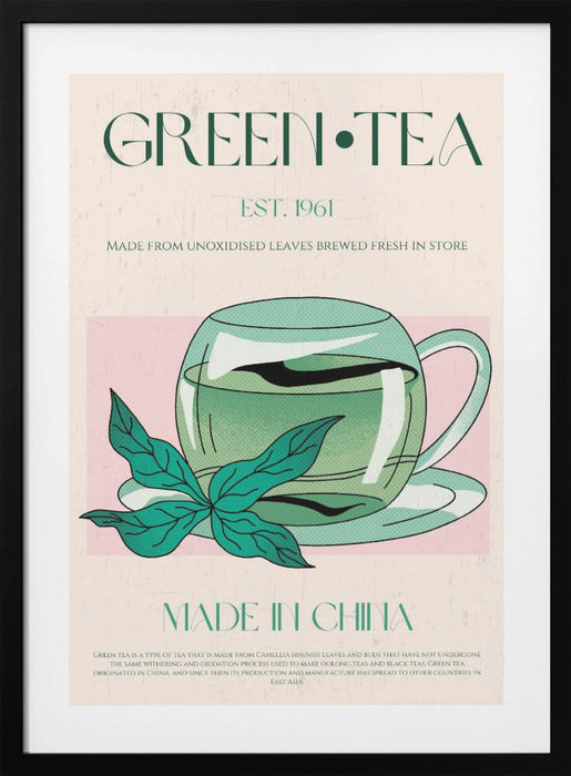 Green Tea  Framed Art Modern Wall Decor