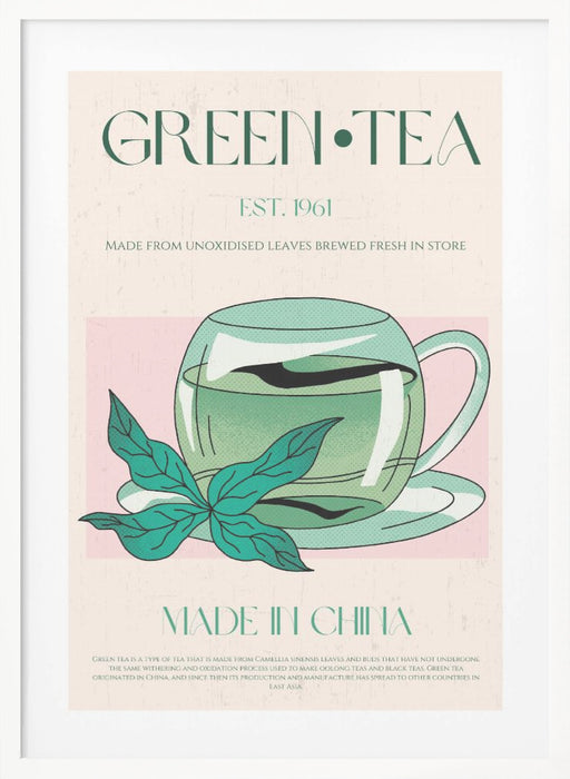 Green Tea  Framed Art Modern Wall Decor