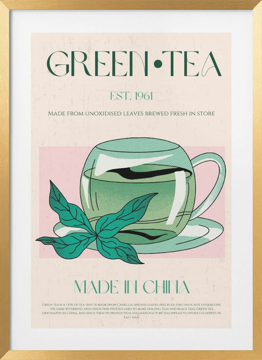 Green Tea  Framed Art Modern Wall Decor