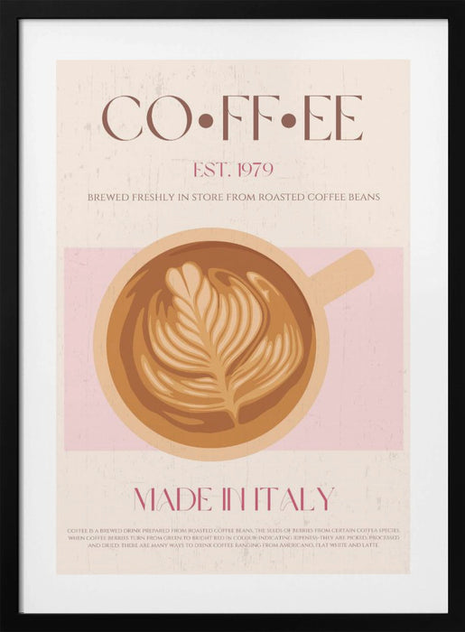 Coffee Framed Art Modern Wall Decor