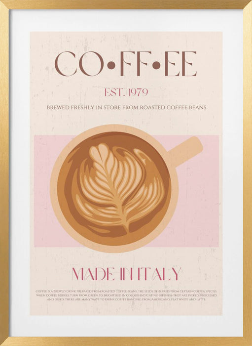 Coffee Framed Art Modern Wall Decor