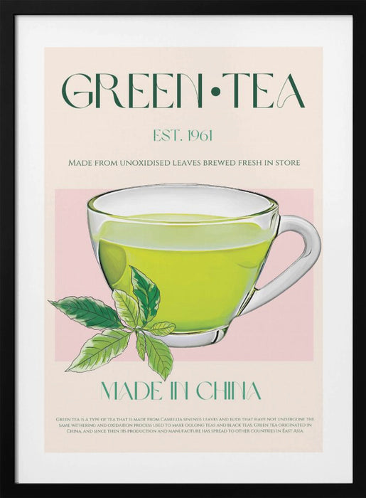 Green Tea Framed Art Modern Wall Decor