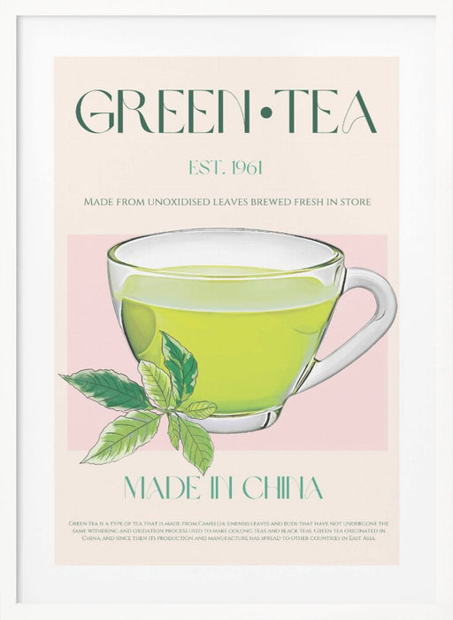 Green Tea Framed Art Modern Wall Decor