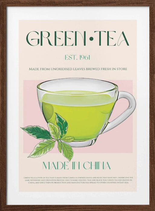 Green Tea Framed Art Modern Wall Decor