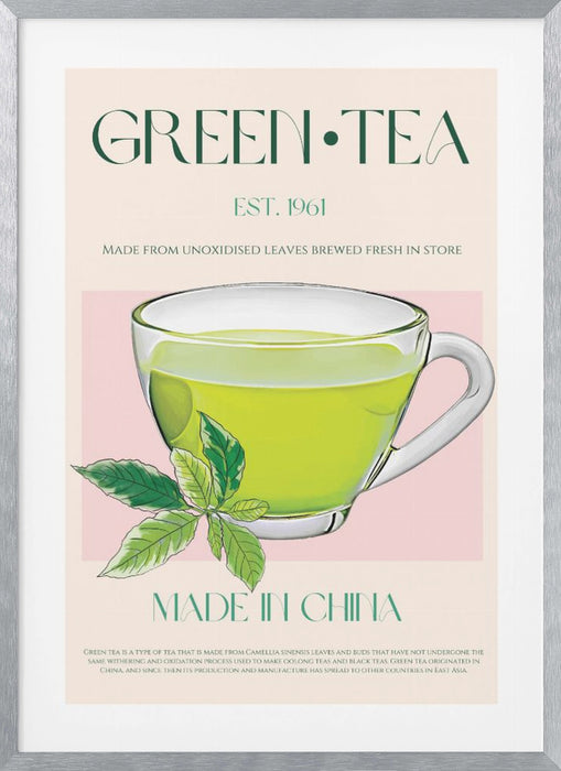 Green Tea Framed Art Modern Wall Decor