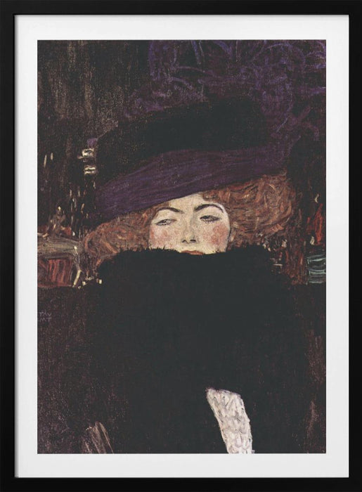 Dame Mit Hut Und Federboa (1909) Framed Art Wall Decor