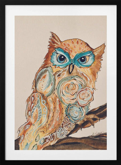 Wise Owl Framed Art Wall Decor